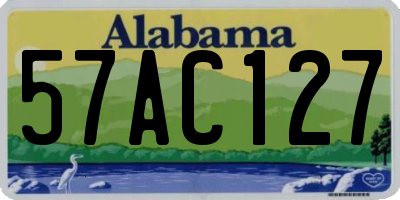 AL license plate 57AC127