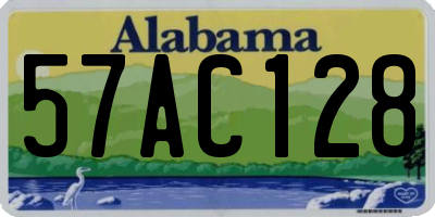 AL license plate 57AC128
