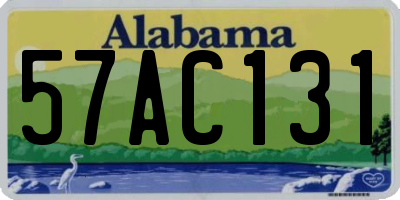 AL license plate 57AC131