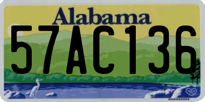 AL license plate 57AC136