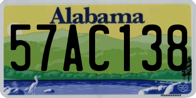 AL license plate 57AC138