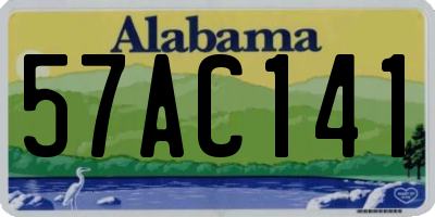 AL license plate 57AC141