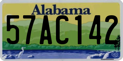 AL license plate 57AC142