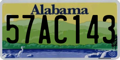 AL license plate 57AC143
