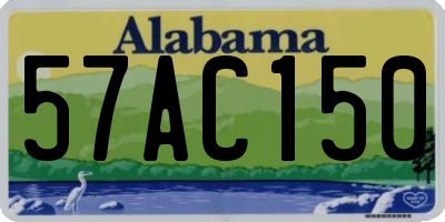 AL license plate 57AC150