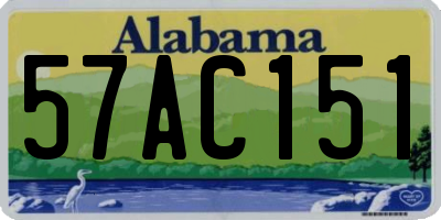 AL license plate 57AC151