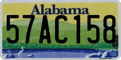 AL license plate 57AC158