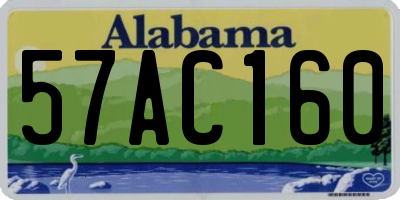 AL license plate 57AC160