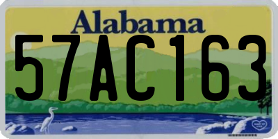 AL license plate 57AC163