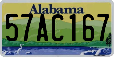 AL license plate 57AC167