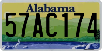 AL license plate 57AC174