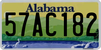 AL license plate 57AC182