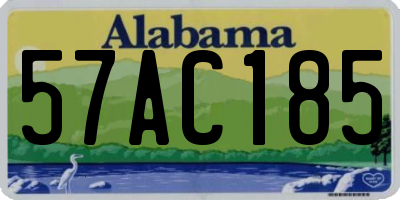 AL license plate 57AC185