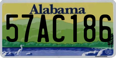 AL license plate 57AC186