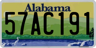 AL license plate 57AC191