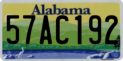 AL license plate 57AC192