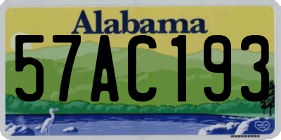 AL license plate 57AC193