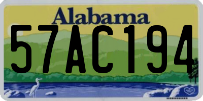 AL license plate 57AC194