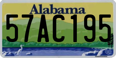 AL license plate 57AC195