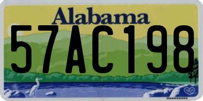 AL license plate 57AC198
