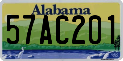 AL license plate 57AC201