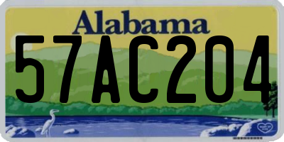 AL license plate 57AC204