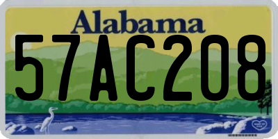 AL license plate 57AC208