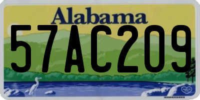AL license plate 57AC209