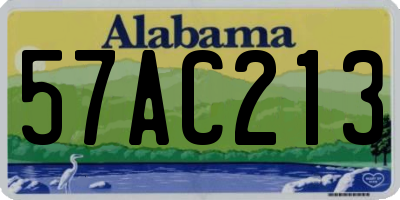 AL license plate 57AC213