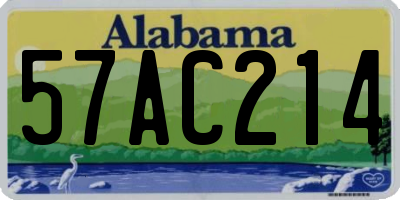 AL license plate 57AC214