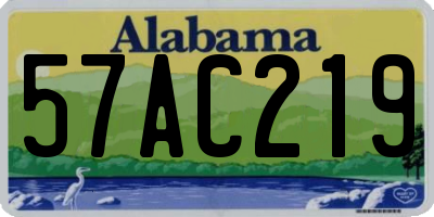 AL license plate 57AC219