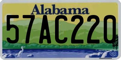 AL license plate 57AC220