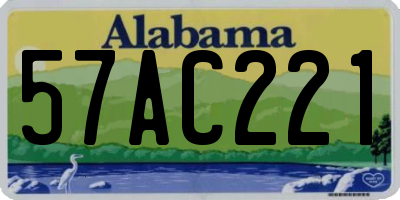 AL license plate 57AC221