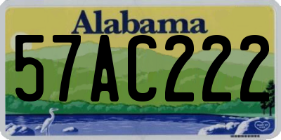 AL license plate 57AC222