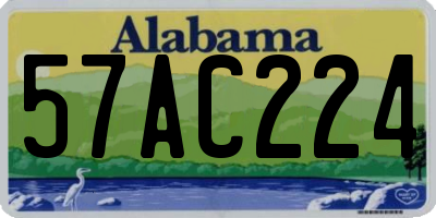AL license plate 57AC224