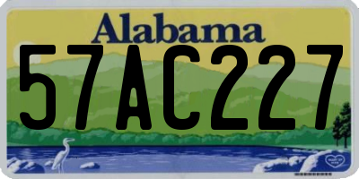 AL license plate 57AC227