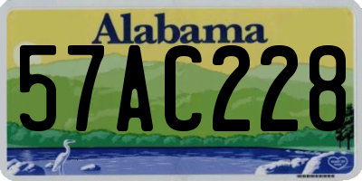 AL license plate 57AC228