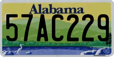 AL license plate 57AC229