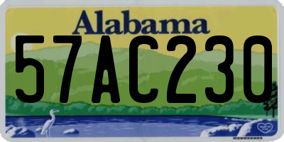 AL license plate 57AC230