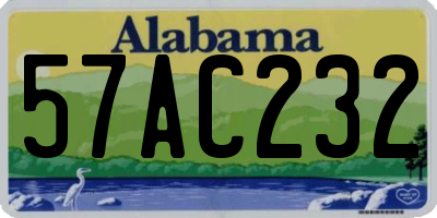 AL license plate 57AC232