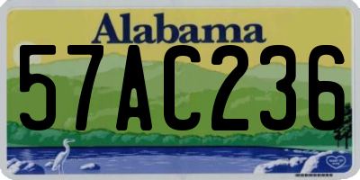 AL license plate 57AC236