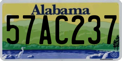 AL license plate 57AC237