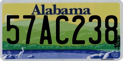 AL license plate 57AC238