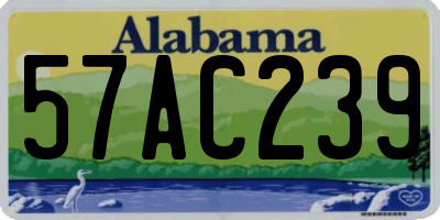 AL license plate 57AC239