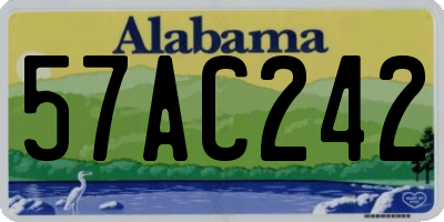 AL license plate 57AC242