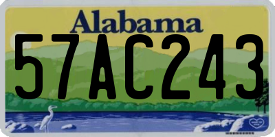 AL license plate 57AC243