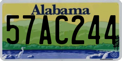 AL license plate 57AC244