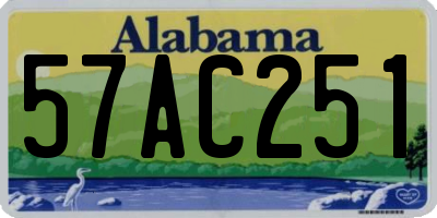 AL license plate 57AC251