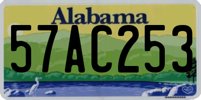 AL license plate 57AC253