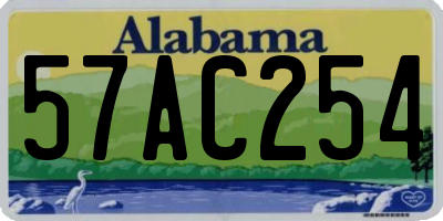 AL license plate 57AC254